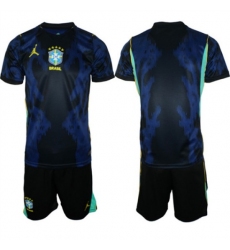 Men's Brazil national football team Blank Navy 2026 Away Soccer Jersey Suit