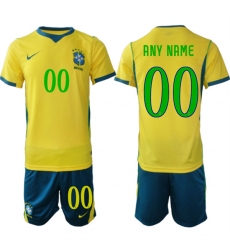 Men's Brazil national football team Custom Yellow 2026 Soccer Jersey Suit
