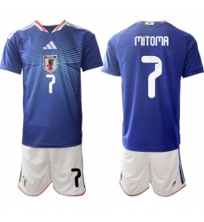 Men's Japan #7 MITOMA National Team FIFA x World Cup 2026 Home Blue On Field Jersey
