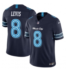 Men's Tennessee Titans #8 Will Levis Navy 2026 F.U.S.E. 'Music City' Rivalries Collection Limited Football Stitched Jersey