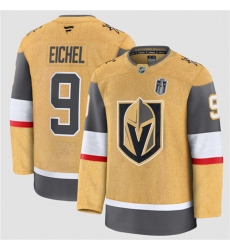 Men's Vegas Golden Knights #9 Jack Eichel Gold 2026 Stanley Cup Final Home Stitched Hockey Jersey