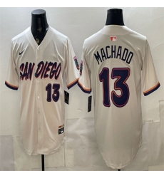 Men's San Diego Padres #13 Manny Machado Cream 2026 City Connect Stadium Stitched Baseball Jersey