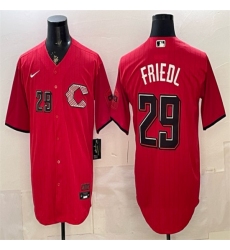 Men's Cincinnati Reds #29 TJ Friedl Red 2026 City Connect Stadium Stitched Baseball Jersey