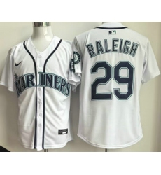 Men's Seattle Mariners #29 Cal Raleigh White Limited Jersey