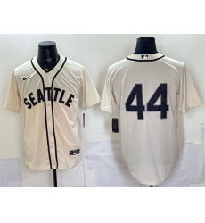 Men's Seattle Mariners #44 Julio Rodríguez Cream Alternate Stitched Baseball Jersey