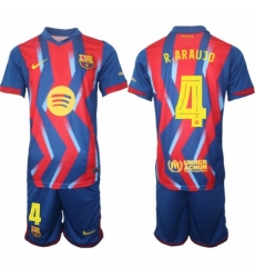 Men FC Barcelona 2026 Soccer Jerseys RedBlue #4 R.ARAUJO (2)