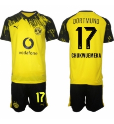 Men Borussia Dortmund 2026 Soccer Jerseys Yellow #17 CHUKWUEMEKA