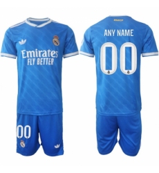 Men Real Madrid 2026 Soccer Jerseys Blue CUSTOM