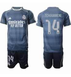 Men Real Madrid 2026 Soccer Jerseys DarkBlue #14 TCHOUAMENI