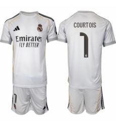 Men Real Madrid 2026 Soccer Jerseys White #1 COURTOIS