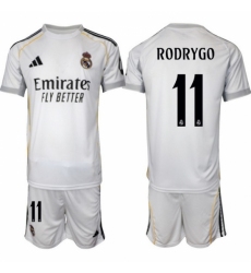 Men Real Madrid 2026 Soccer Jerseys White #11 RODRYGO
