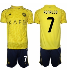 Men Al Nassr 2026 Soccer Jerseys Yellow #7 RONALDO