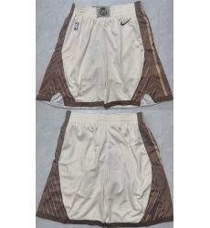 Men's Golden State Warriors Tan Shorts(Run Small)