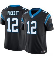 Men's Carolina Panthers #12 Kenny Pickett Black 2026 F.U.S.E. Vapor Limited Football Stitched Jersey