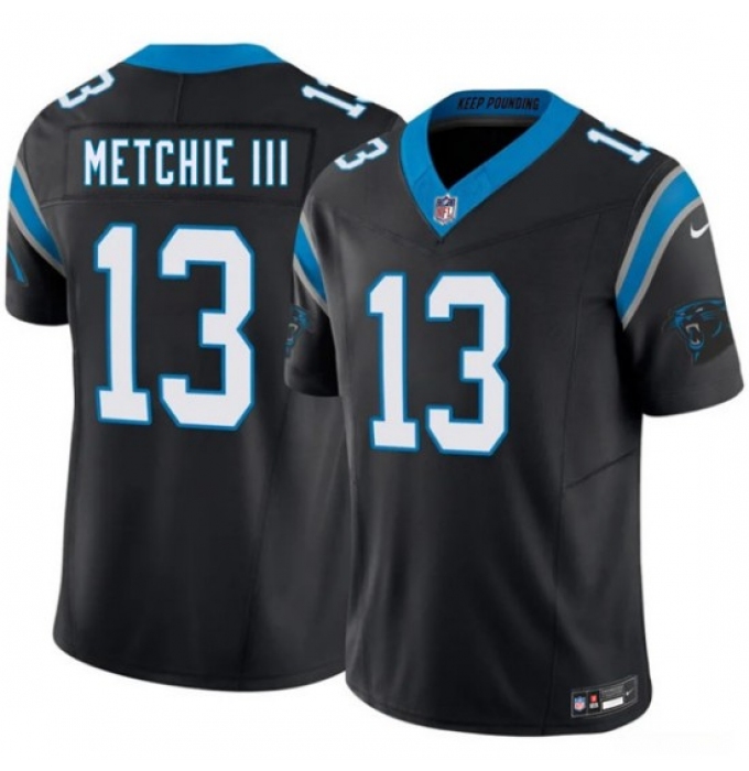 Men's Carolina Panthers #13 John Metchie III Black 2026 F.U.S.E. Vapor Limited Football Stitched Jersey