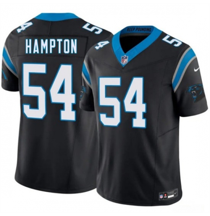 Men's Carolina Panthers #54 Nick Hampton Black 2026 F.U.S.E. Vapor Limited Football Stitched Jersey