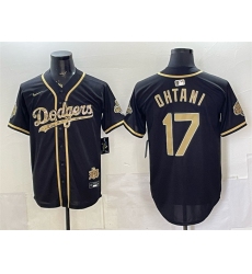Men's Los Angeles Dodgers #17 Shohei Ohtani Black 2026 Armed Forces Day Stitched Baseball Jersey