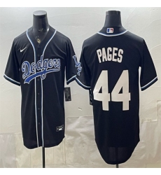 Men's Los Angeles Dodgers #44 Andy Pages Black Stitched Baseball Jersey