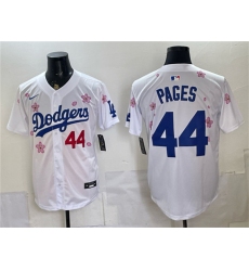 Men's Los Angeles Dodgers #44 Andy Pages White 2025 Tokyo Series Limited Stitched Baseball Jersey