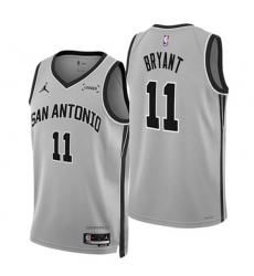 Men's San Antonio Spurs #11 Carter Bryant Silver 2025-26 Statement Edition Stitched Basketball Jersey