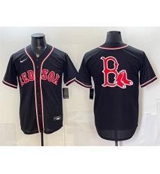 Men's Boston Red Sox Team Big Logo 2026 Fashion Replica Black Out Stitched Baseball Jersey