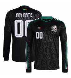 Men's Mexico Custom Black 2026 Long Sleeve Soccer Jersey