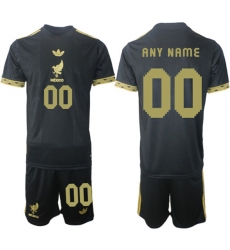 Men's Mexico Custom Black Gold 25-26 Soccer Jersey Suit