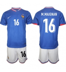Men's France #16 Steve Mandanda White 2024-25 Away Soccer Jersey Suit