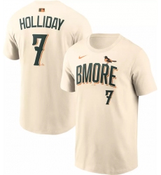 Men's Baltimore Orioles #7 Jackson Holliday Natural 2026 City Connect T-Shirt