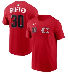 Men's Cincinnati Reds #30 Ken Griffey Jr. Red 2026 City Connect Name & Number T-Shirt