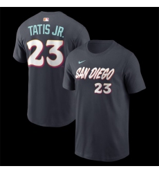 Men's San Diego Padres #23 Fernando Tatis Jr. Obsidian 2026 City Connect T-Shirt
