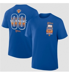 Men's New York Knicks Blue 2026 Finals Custom Legacy T-Shirt