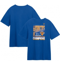 Men's New York Knicks Blue Stacked Block 2026 Eastern Conference Champions T-Shirt