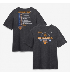 Men's New York Knicks Heather Charcoal 2026 Eastern Conference Champions Roster T-Shirt