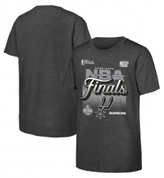 Men's San Antonio Spurs Charcoal 2026 NBA Western Conference Champions Authentic Locker Room T-Shirt