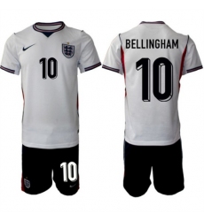 Men's England #10 Jude Bellingham 2026 White Home Soccer Jersey Suit