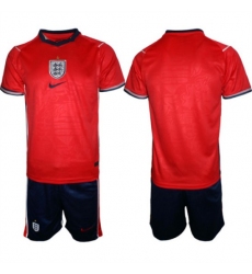 Men's England 2026 Red Away Soccer Jersey Suit