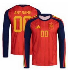 Men 00 Spain Custom World Cup 2026 Away Replica Jersey 5