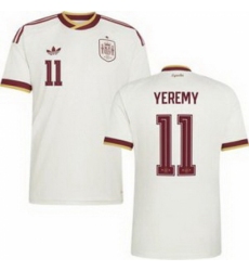 Men 11 Spain Yeremy Pino World Cup 2026 Away Replica Jersey 2