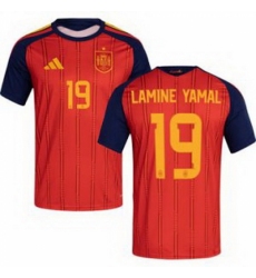 Men 19 Spain Lamine Yamal World Cup 2026 Away Replica Jersey 6
