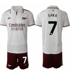 Men Arsenal 2026 Soccer Jerseys White #7 SAKA