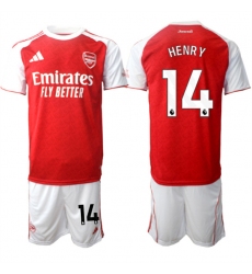 Men's Arsenal F.C #14 Thierry Henry 2026 Red Home Soccer Jersey Suit