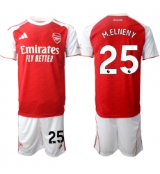 Men's Arsenal F.C #25 Mohamed Elneny 2026 Red Home Soccer Jersey Suit