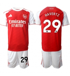 Men's Arsenal F.C #29 Kai Havertz 2026 Red Home Soccer Jersey Suit