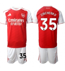 Men's Arsenal F.C #35 Oleksandr Zinchenko 2026 Red Home Soccer Jersey Suit