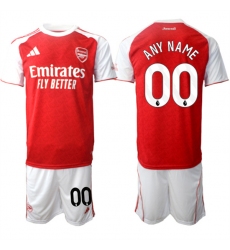 Men's Arsenal F.C Active Player Custom 2026 Red Home Soccer Jersey Suit