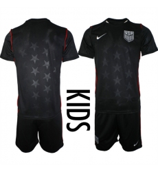 Youth United States Blank Black 2026 Away Soccer Jersey Suit