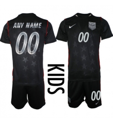 Youth United States Custom Black 2026 Away Soccer Jersey Suit
