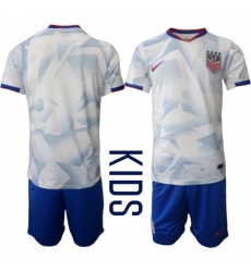 Youth United States Custom White 2026 World Cup Home Soccer Jersey Suit