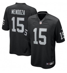 Men's Las Vegas Raiders #15 Fernando Mendoza Black 2026 Football Stitched Game Jersey